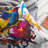Graffiti Bird Love Pillowcase – Color Splash Design - White