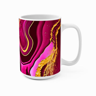 BIG SIPPER - Pink Marble Whimsical Glow Mug – 15oz Statement