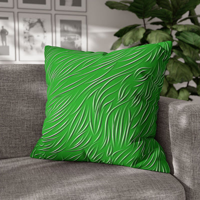 Animal Fur Design Pillowcase - Bright Green