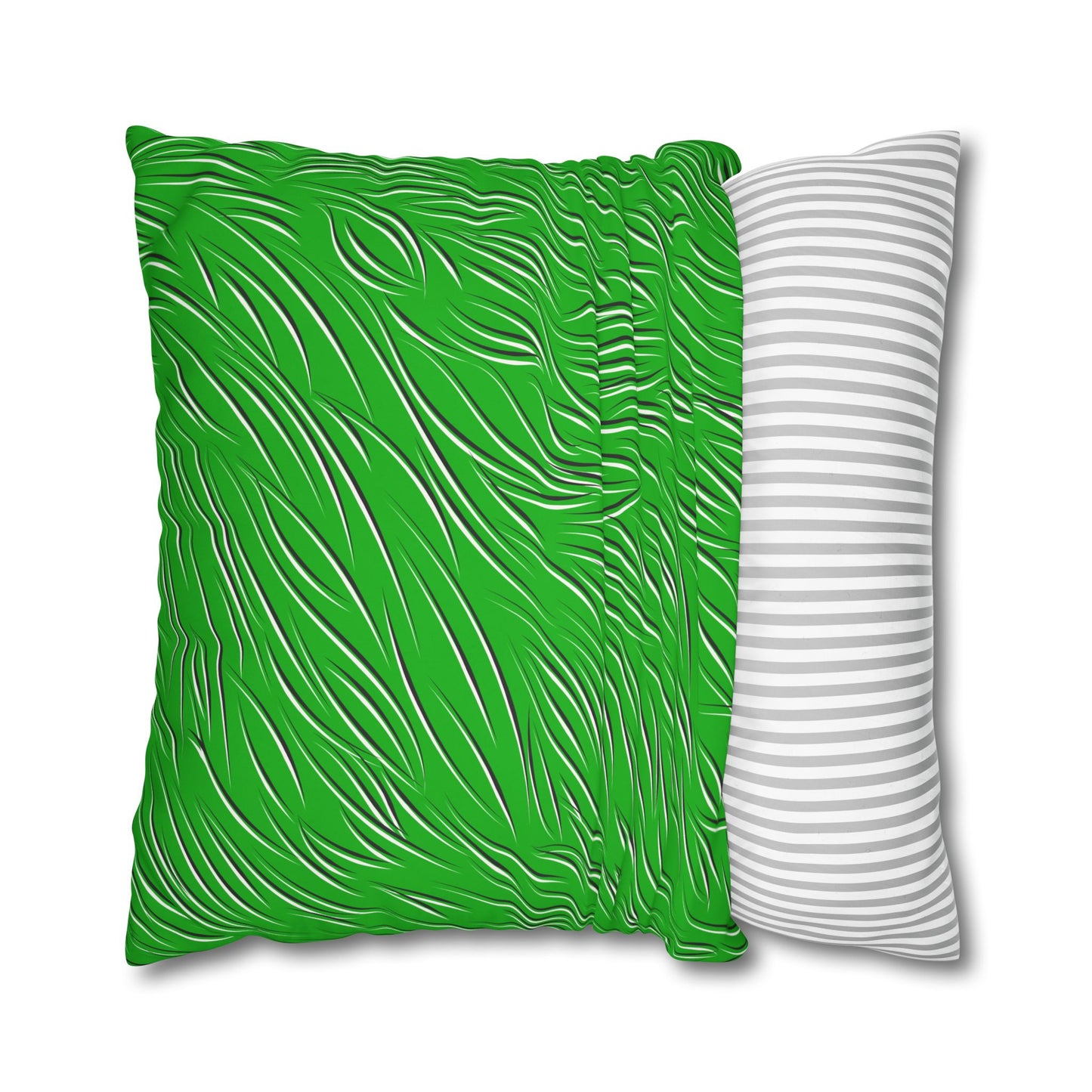 Animal Fur Design Pillowcase - Bright Green