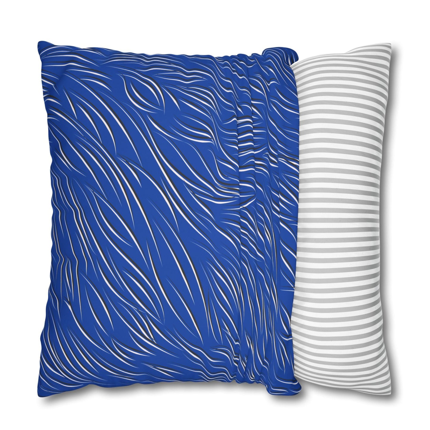 Animal Fur Design Pillowcase - Bright Blue