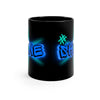 Vibrant Graffiti Neon Mug – “Shine” Hashtag Star - Black 11oz Mug