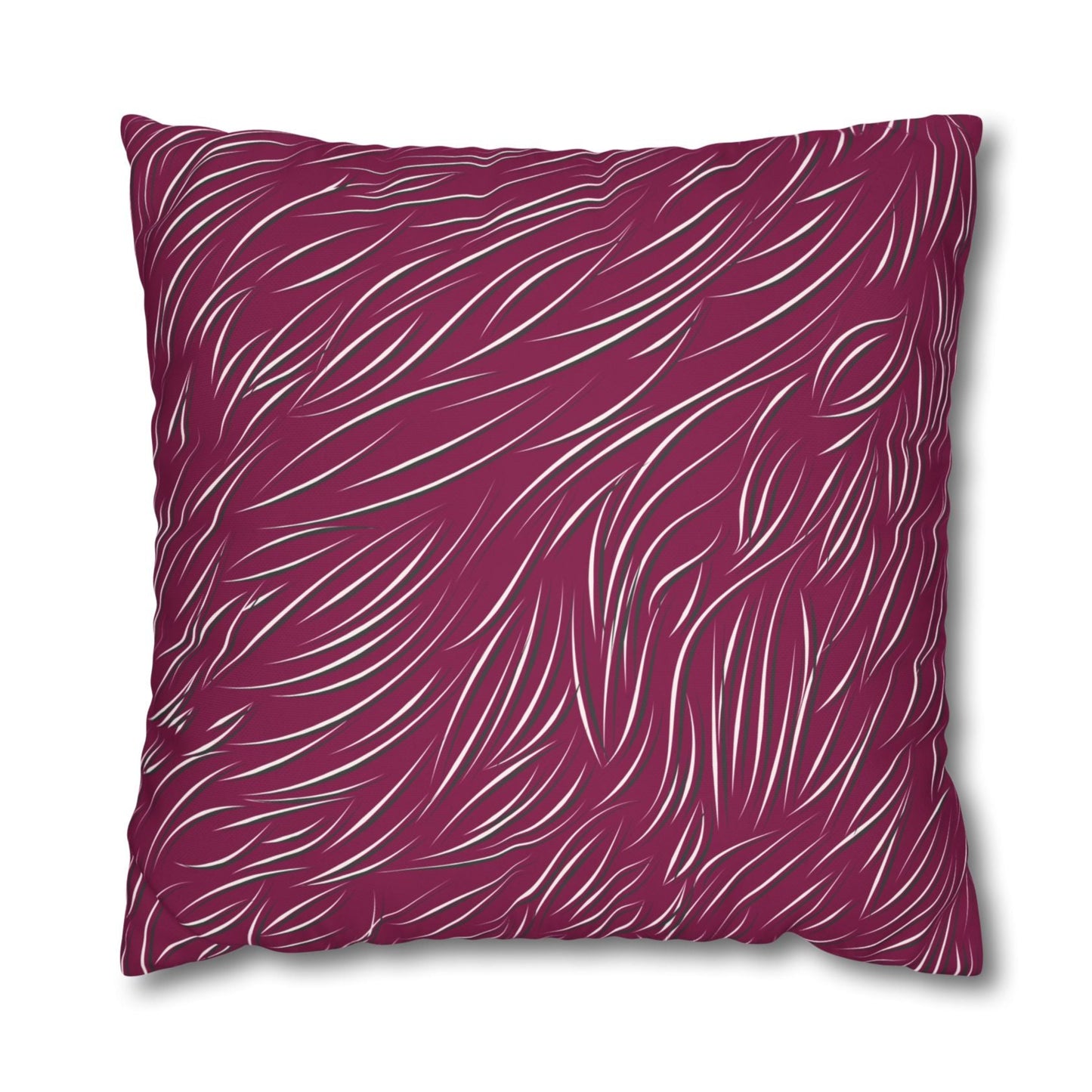 Animal Fur Design Pillowcase - Bright Pink