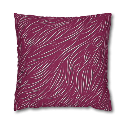 Animal Fur Design Pillowcase - Bright Pink