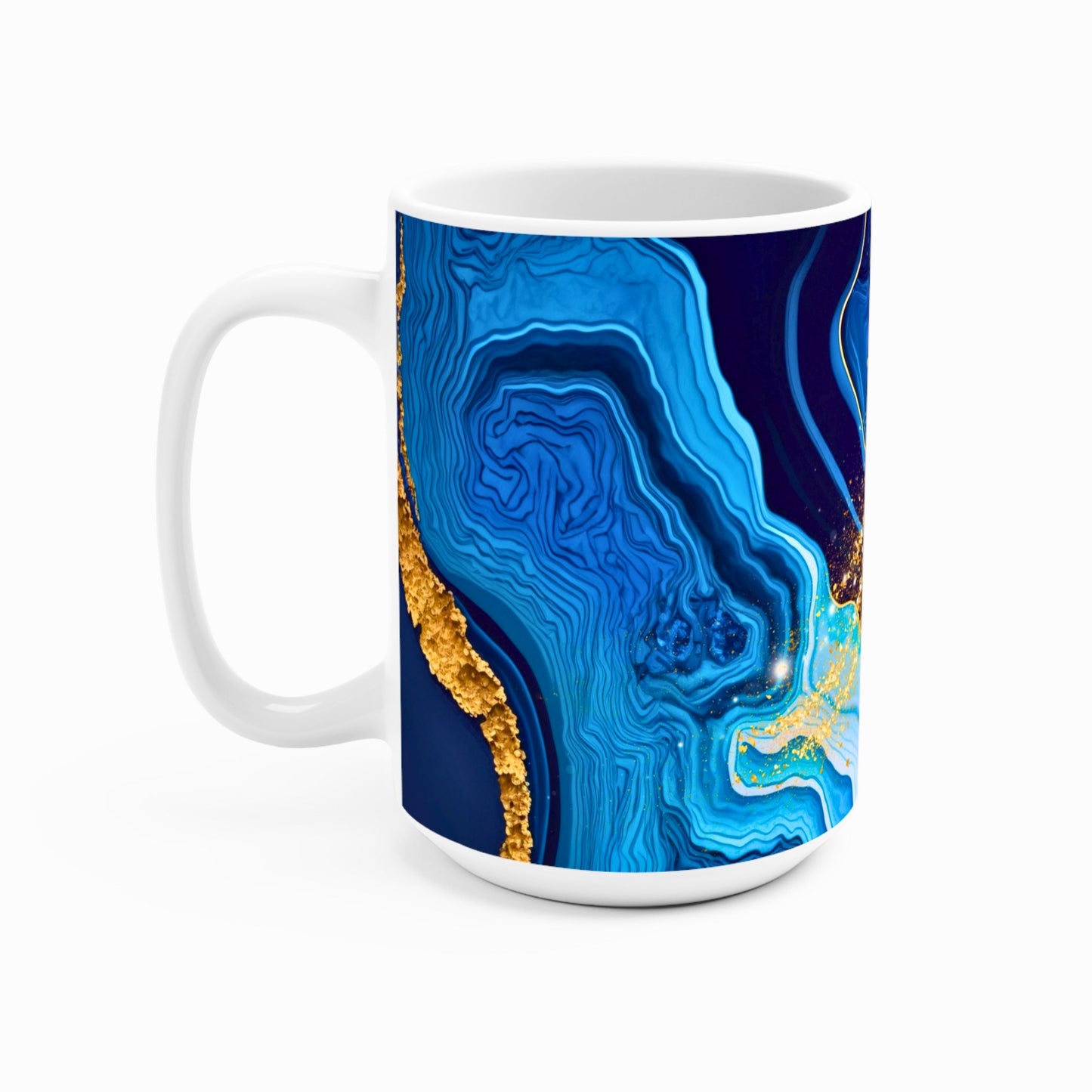 BIG SIPPER - Blue Marble Whimsical Glow Mug – 15oz Statement