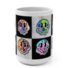 BIG SIPPER - Colorful Graffiti Smiley Face Mug - 15oz Statement