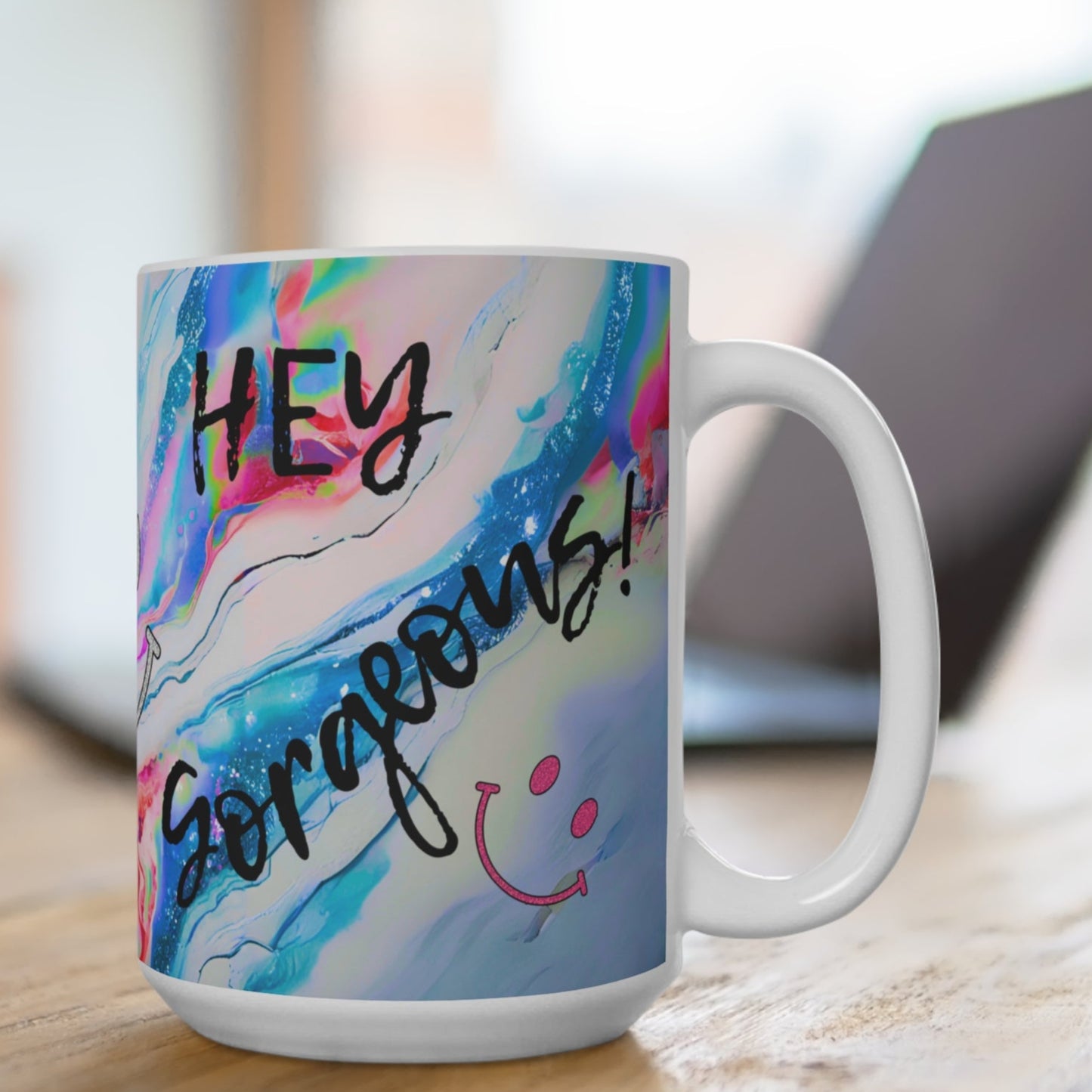 BIG SIPPER - Hey Gorgeous! – Color Pop Marble Mug 15oz