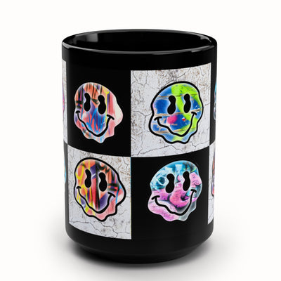 BIG SIPPER - Colorful Graffiti Smiley Face Mug - 15oz Statement