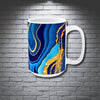 BIG SIPPER - Blue Marble Whimsical Glow Mug – 15oz Statement