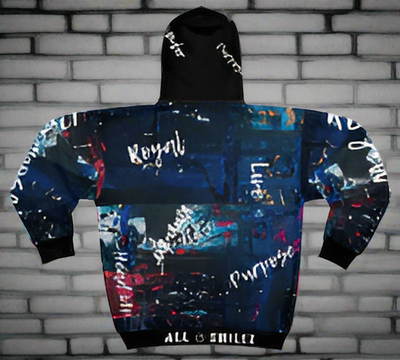 Unisex Graffiti Zip Hoodie - Inspirational Statement Streetwear
